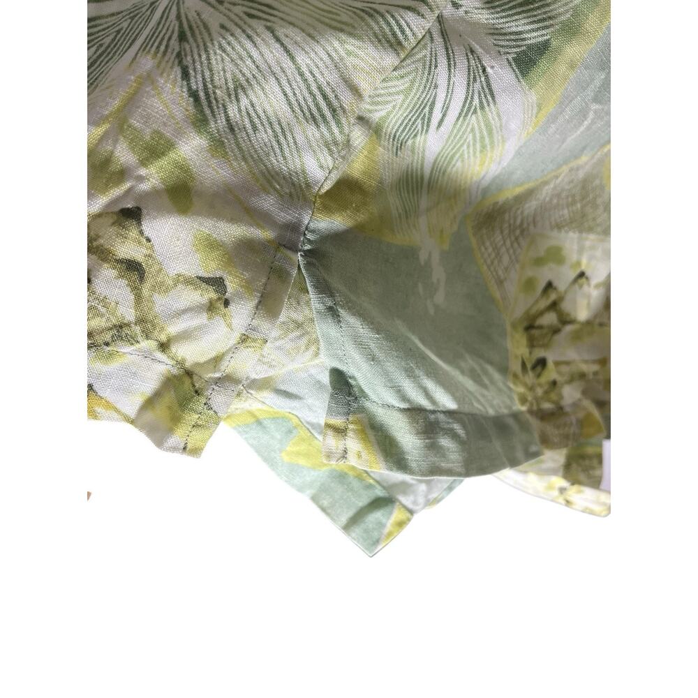 Tommy Bahama Hawaiian Shirt Mens Small Yellow Linen Floral Print Loop Collar - Picture 6 of 8